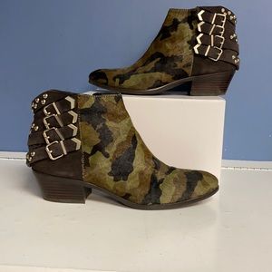 Sam Edelman Camouflage Pony Hair Studded Boots or Booties